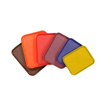 PLATEAU FAST FOOD   27,5x35,5x2 CM ROUGE PP (1 UNITÉ)