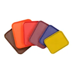PLATEAU FAST FOOD 30,4x41,4x1,8 CM ROUGE PP (1 UNITÉ)