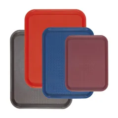 PLATEAU FAST FOOD 30,4x41,4x1,8 CM BORDEAUX PP (1 UNITÉ)