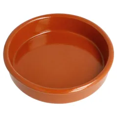 RÉCIPIENTS EN FAÏENCE POUR CRÈME CATALANE 220 ML Ø 12x2,6 CM MARRON ROUGEATRE CERAMIQUE (44 UNITÉ)