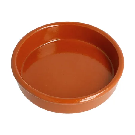 RÉCIPIENTS EN FAÏENCE POUR CRÈME CATALANE  220 ML Ø 12x2,6 CM MARRON ROUGEATRE CERAMIQUE (44 UNITÉ)
