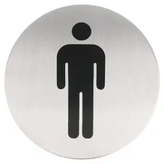 PLAQUE AUTO-ADHESIVE "MESSIEURS"