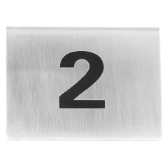 NUMÉROS DE TABLE DU 1 AU 25   5,2x4,2 CM ARGENTE INOX (1 UNITÉ)