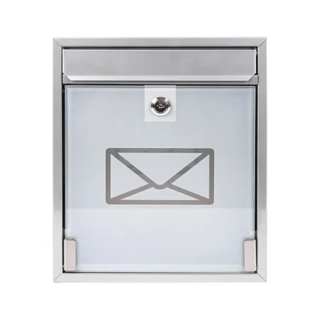 BOÎTE À LETTRES, RÉCEPETION HOTEL   26x9x31 CM ARGENTE ACIER (1 UNITÉ)