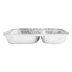RÉCIPIENTS 2 COMPARTIMENTS  350/480 ML 22,7x17,7x3 CM ALUMINIUM (800 UNITÉ)