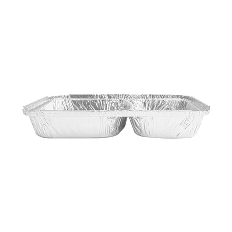 RÉCIPIENTS 2 COMPARTIMENTS  350/480 ML 22,7x17,7x3 CM ALUMINIUM (800 UNITÉ)