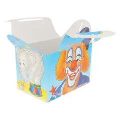 BOÎTES MENU ENFANT CIRQUE 'CIRCO' 320 G/M2 15,50x10,50x17,50 CM QUADRICHROMIE CARTON (300 UNITÉ)