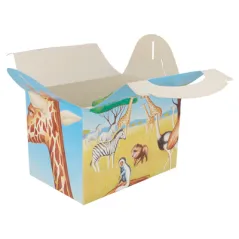 BOÎTES MENU ENFANT SAVANE 'SABANA' 320 G/M2 15,50x10,50x17,50 CM QUADRICHROMIE CARTON (300 UNITÉ)