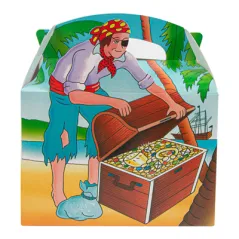 BOÎTES MENU ENFANT PIRATES 'PIRATAS' 320 G/M2 15,50x10,50x17,50 CM QUADRICHROMIE CARTON (300 UNITÉ)