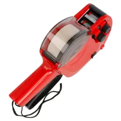 ÉTIQUETEUSE ALPHANUMÉRIQUE 2 LIGNES   25,5x6x16 CM ROUGE PLASTIQUE (1 UNITÉ)