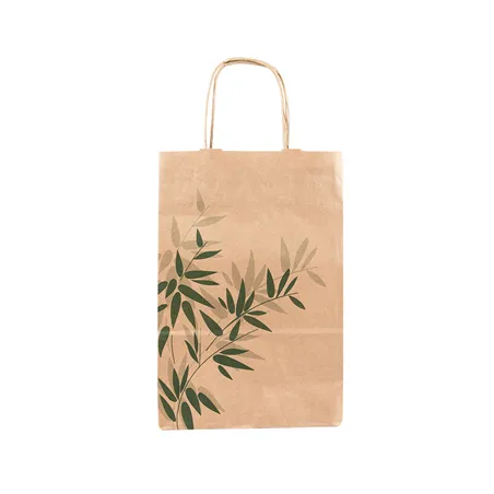 SACS SOS AVEC ANSES FEEL GREEN  80 G/M2 20+10x29 CM NATUREL KRAFT (250 UNITÉ)