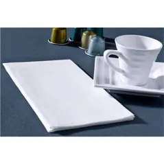 SERVIETTES PLIAGE 1/8  45 G/M2 40x40 CM BLANC AIRLAID (750 UNITÉ)
