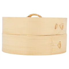 RÉCIPIENTS MINI DIM-SUM BAMBOO Ø 15x8 CM NATUREL BAMBOU (1 UNITÉ)