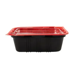 BARQUETTES MICRO-ONDABLES INDIVIDUEL   15,5x12x5,1 CM NOIR PP (400 UNITÉ)