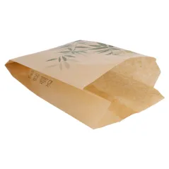 POCHETTES BURGER FEEL GREEN  34 G/M2 12+7x18 CM NATUREL PARCH.INGRAISSABLE (500 UNITÉ)