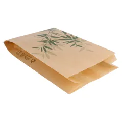 POCHETTES HAMBURGER FEEL GREEN  34 G/M2 14+7x22 CM NATUREL PARCH.INGRAISSABLE (500 UNITÉ)