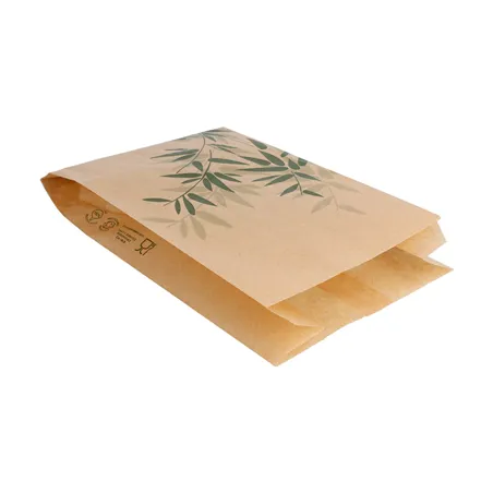 POCHETTES HAMBURGER FEEL GREEN  34 G/M2 14+7x22 CM NATUREL PARCH.INGRAISSABLE (500 UNITÉ)