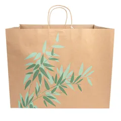 SACS SOS TRAITEUR FEEL GREEN 110 G/M2 43+33x33 CM NATUREL KRAFT (100 UNITÉ)
