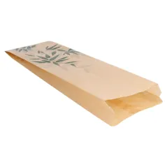 SACS BAGUETTTE GARNI FEEL GREEN  34 G/M2 12+4x35 CM NATUREL PARCH.INGRAISSABLE (500 UNITÉ)