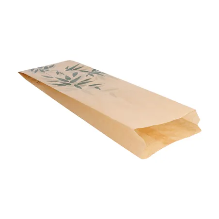 SACS BAGUETTTE GARNI FEEL GREEN  34 G/M2 12+4x35 CM NATUREL PARCH.INGRAISSABLE (500 UNITÉ)