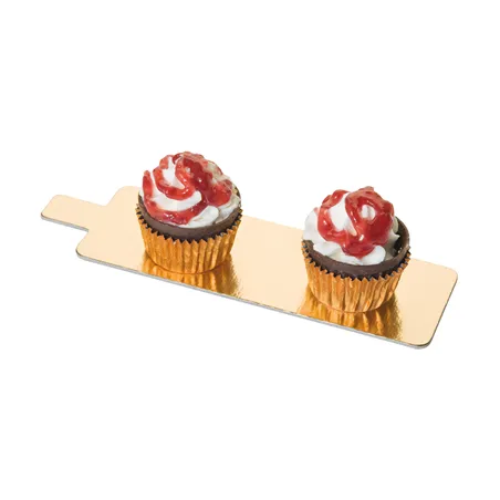 CARTONS PÂTISSERIE DEUX FACES  950 G/M2 4,5x13 CM OR/NOIR CARTON (250 UNITÉ)