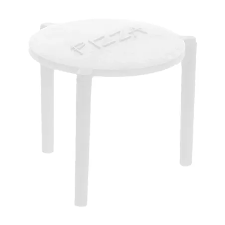 PETITES TABLES PIZZA   Ø 4,5x3,7 CM BLANC PP (2000 UNITÉ)
