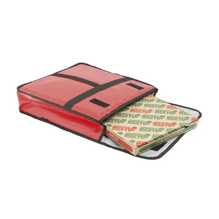 SAC TRANSPORT PIZZA 46 CM   49x48,5x13 CM ROUGE VINYL (1 UNITÉ)