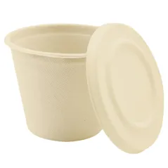 COUVERCLE POUR CODE 150.19 BIONIC  Ø 11x0,8 CM NATUREL BAGASSE (600 UNITÉ)
