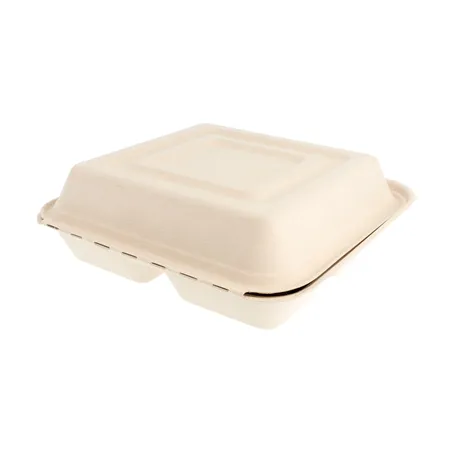 COQUILLES "L" 3 COMPART. BIONIC 940 ML 25x25x7,5 CM NATUREL BAGASSE (250 UNITÉ)