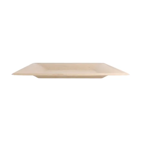 ASSIETTES CARRÉES BIONIC  26,2x26,2x1,4 CM NATUREL BAGASSE (500 UNITÉ)