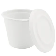 COUVERCLE POUR CODE 150.64 BIONIC  Ø 11x0,8 CM BLANC BAGASSE (600 UNITÉ)