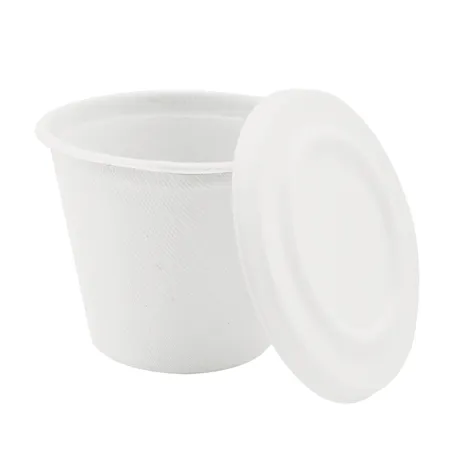 COUVERCLE POUR CODE 150.64 BIONIC  Ø 11x0,8 CM BLANC BAGASSE (600 UNITÉ)