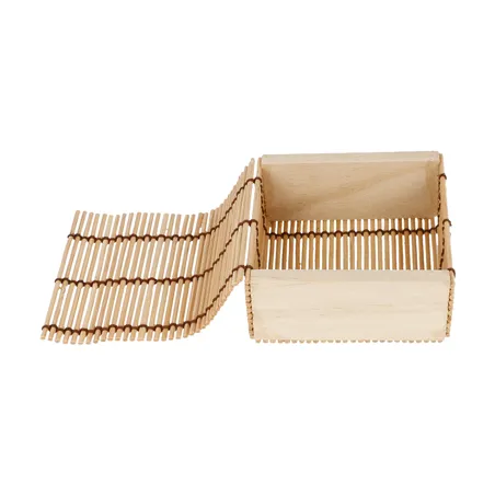 PETITES BOÎTES SUSHI BAMBOO  8,5x8,5x4 CM NATUREL BAMBOU (50 UNITÉ)