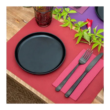 SETS DE TABLE SPUNBOND  60 G/M2 30x40 CM ROUGE PP (800 UNITÉ)