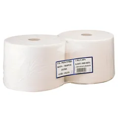 CHIFFONS 1 PLIES- 2500 FEUILLES  22 G/M2 Ø37x26 CM BLANC OUATE (2 UNITÉ)