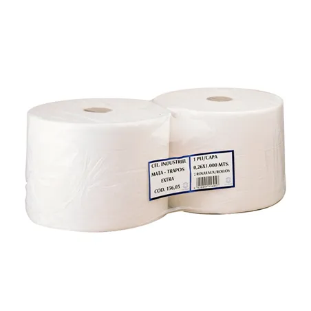 CHIFFONS 1 PLIES- 2500 FEUILLES  22 G/M2 Ø37x26 CM BLANC OUATE (2 UNITÉ)