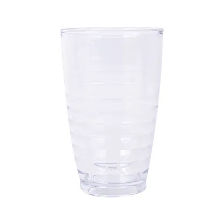 GOBELETS AVEC RELIEF  380 ML Ø 8/5,1x12,8 CM TRANSPARENT POLYCARBONATE (72 UNITÉ)