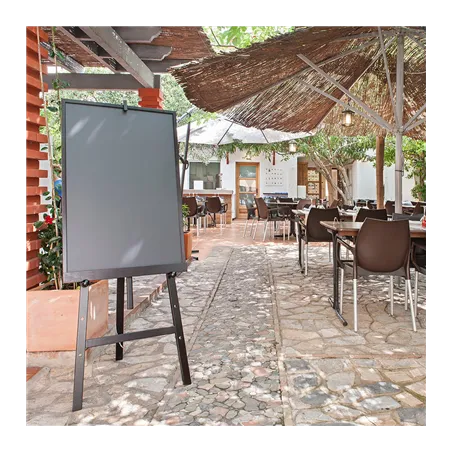 CHEVALET + ARDOISE   60x148 CM NOIR BOIS (1 UNITÉ)