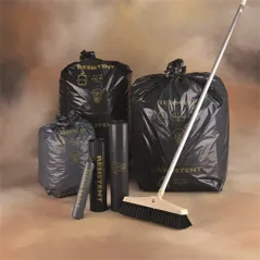 10 U. SACS POUBELLE  130 L 70µ 88x115 CM NOIR LDPE (10 UNITÉ)
