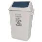 POUBELLE BASCULANTE 60 L 46,5x33x74CM GRIS HDPE (1 UNITÉ) POUBELLE BASCULANTE
