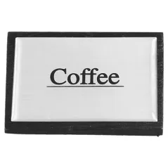 AFFICHAGES "COFFEE"  7,5x4,5 CM NOIR BOIS (12 UNITÉ)