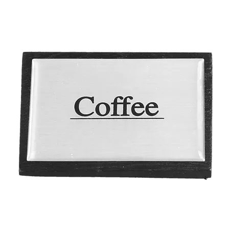 AFFICHAGES "COFFEE"  7,5x4,5 CM NOIR BOIS (12 UNITÉ)