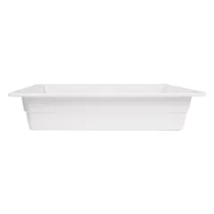 BACS GN 1/2   32,5 x 26 x 6,5 (h) CM BLANC MÉLAMINE (6 UNITÉ)