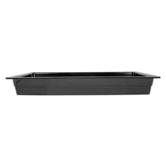 BACS GN 1/1   53 x 32 x 6,5 (h) CM NOIR MÉLAMINE (3 UNITÉ)