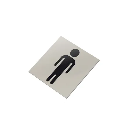 PLAQUE AUTO-ADHESIVE - MESSIEURS "W.C."