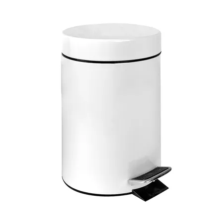 POUBELLE À PEDALE RÉCEPTACLE INTÉRIEUR  5 L Ø 20,5x28 CM BLANC ACIER (1 UNITÉ)
