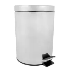 POUBELLE À PÉDALE RÉCEPTACLE INTÉRIEUR 5 L Ø 20,5x28 CM ARGENTE INOX (1 UNITÉ)