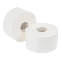 HYGIÉNIQUES BABY JUMBO ECOLABEL 2 PLIS  17 G/M2 Ø19,5x9,5 CM BLANC OUATE (12 UNITÉ)