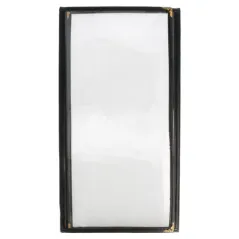 MENU "AMÉRICAIN" 3 CORPS   10,5x29,7 CM NOIR PVC (1 UNITÉ)