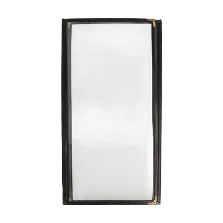 MENU "AMÉRICAIN" 3 CORPS   10,5x29,7 CM NOIR PVC (1 UNITÉ)
